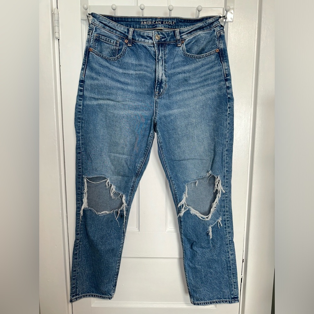 American eagle high rise straight jeans